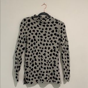 LOFT gray sweater high neck sz petite XXS